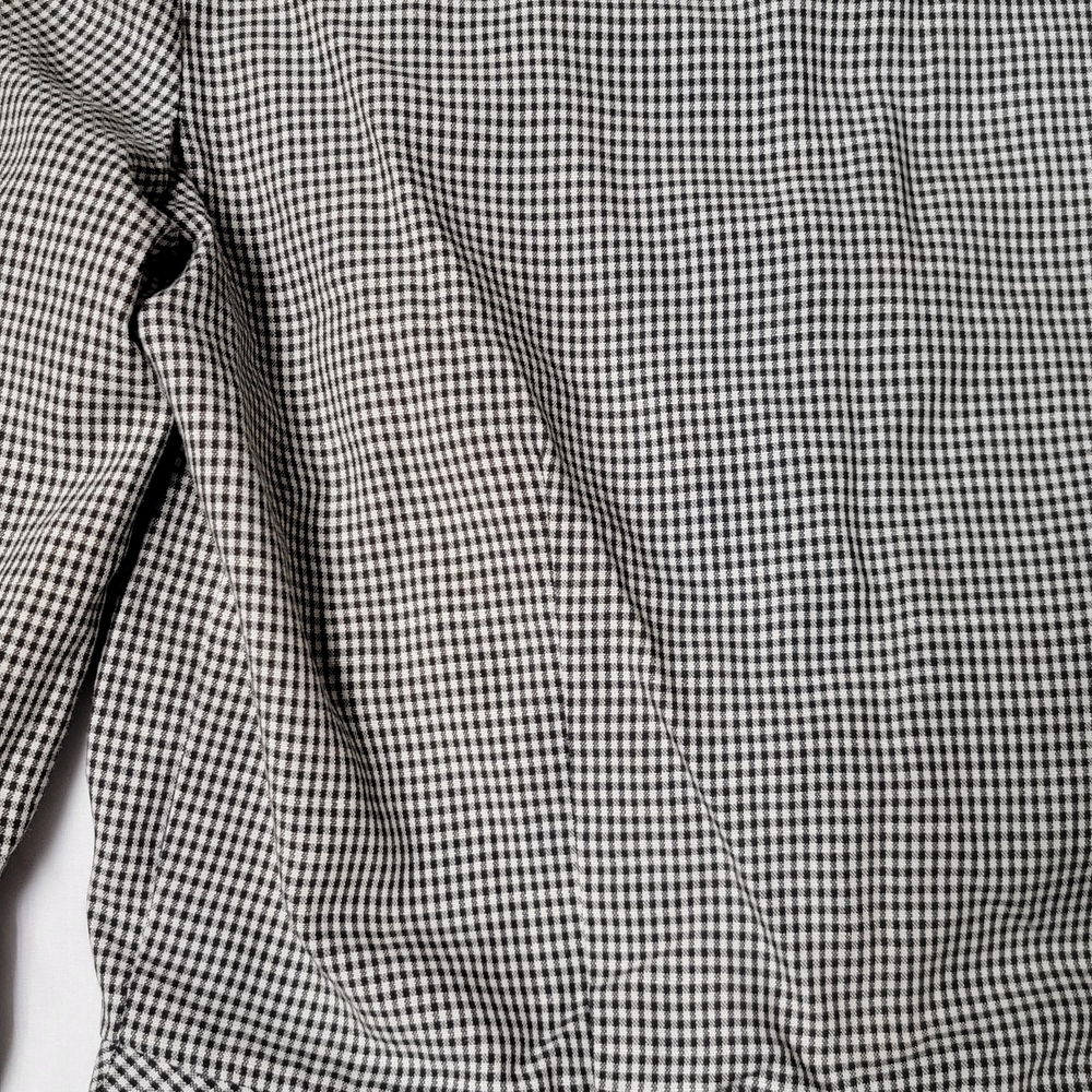 Women's Black and White Checkered Peplum Style Jacket or Blouse - Picture 6 of 16